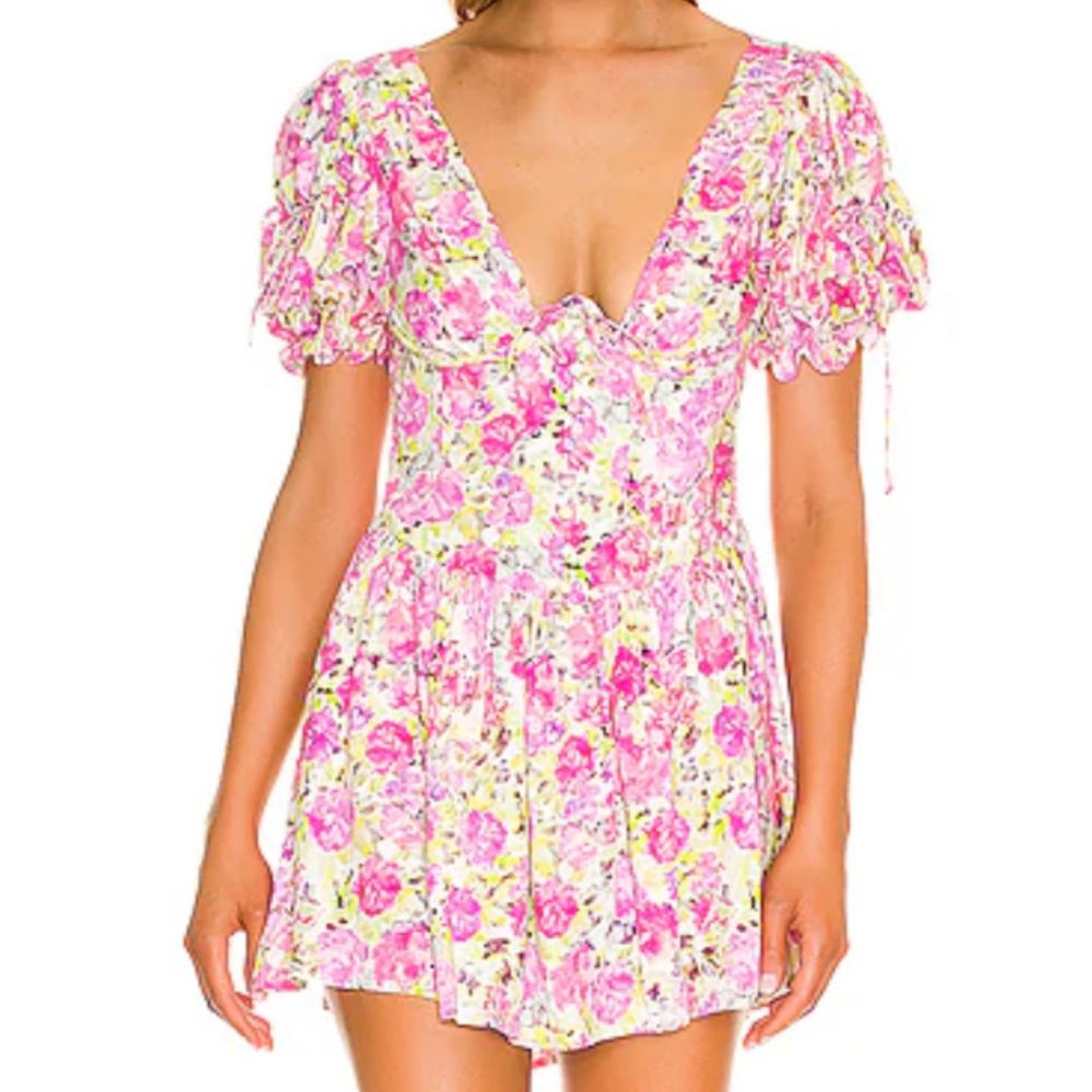 For Love And Lemons Vibrant Floral Dress